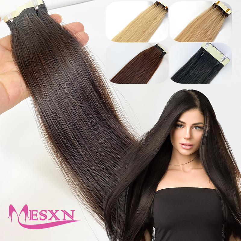 Invisible Tape In Extensions Real Hair - Mini düz bant içinde insan saçı