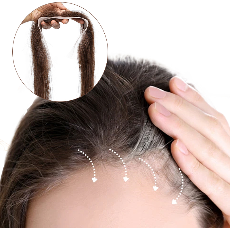 Invisible Tape In Extensions Real Hair - 2X13 Inç Dantel Hiçbir Klip Balık
