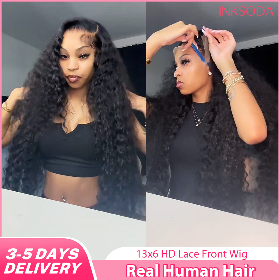 Lace Front Wigs - Derin Dalgalı İnsan Saçı Perukları 13X6