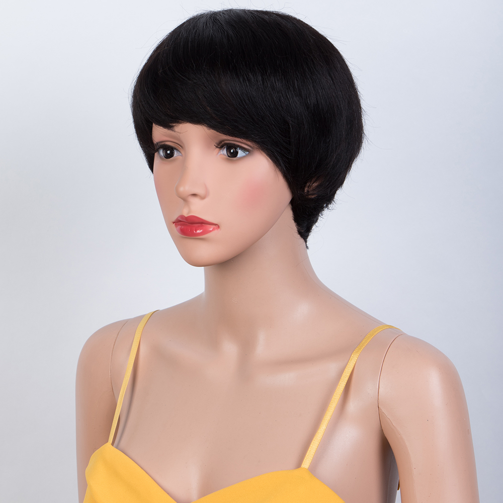 Kısa Düz Bob Peruk Pixie Kesim - Short Pixie Cut Wig Human Hair Cheap incelemesi ve fiyatı
