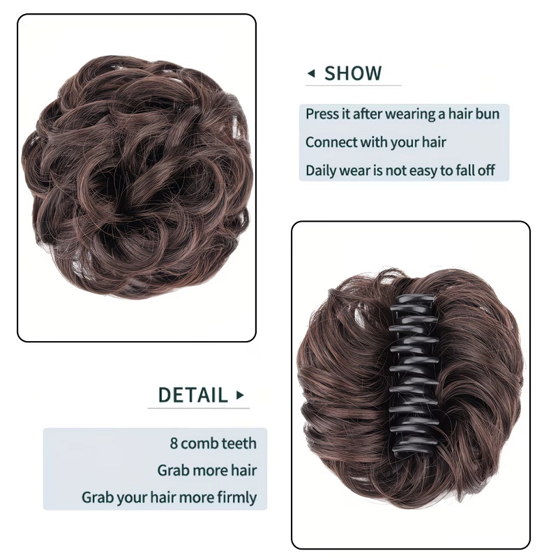 Sentetik Dağınık Topuz Saç Tok - Claw Clip Messy Bun Hair Piece incelemesi ve fiyatı