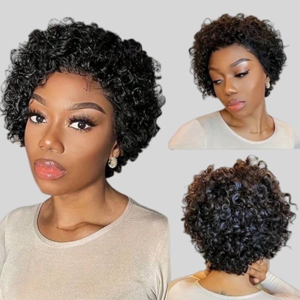 Kıvırcık Peri Kesim Peruk Dant - Short Pixie Cut Wig Human Hair Cheap incelemesi ve fiyatı