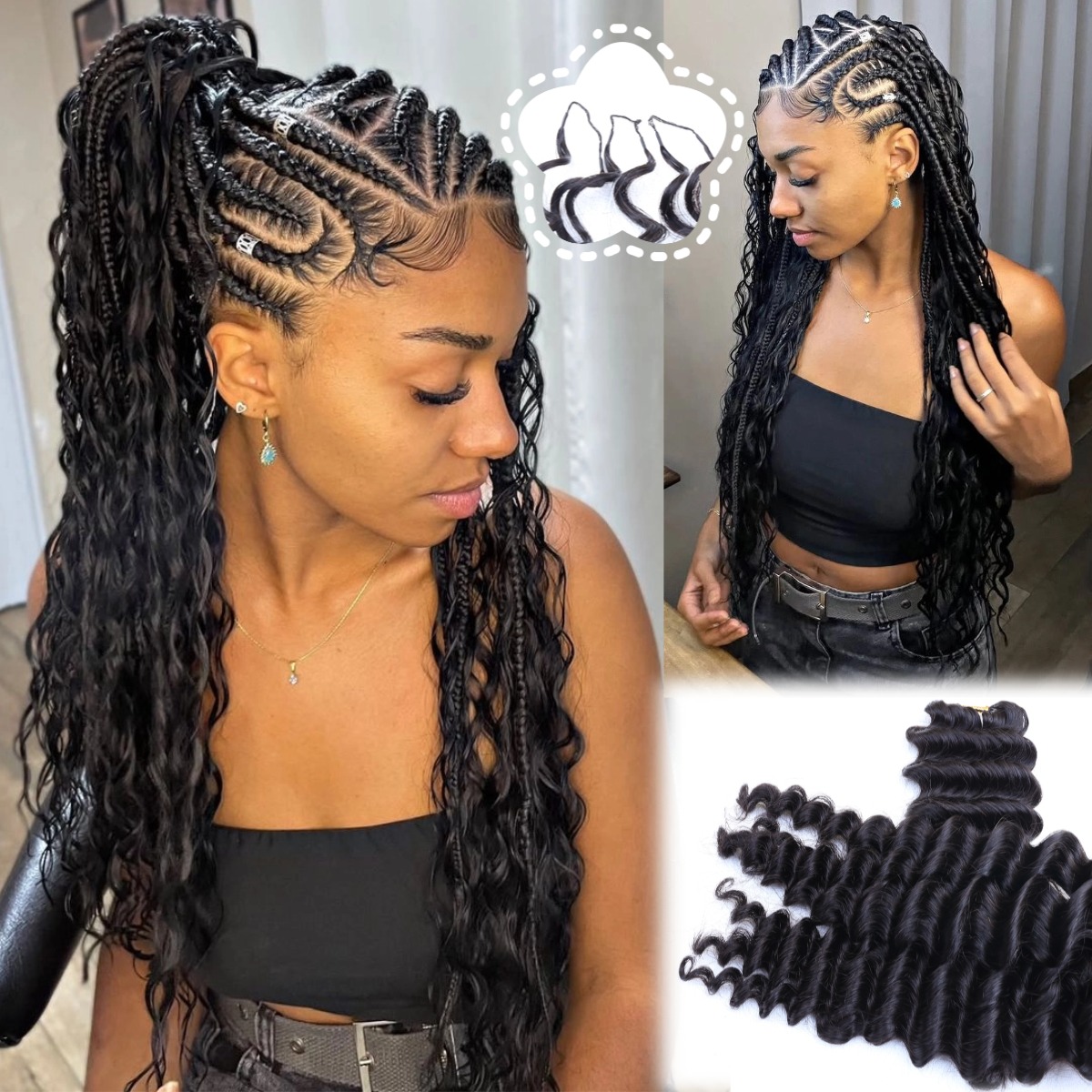 Doğal Siyah, Yoğun Dalgalı, Tü - Hair Bundles incelemesi ve fiyatı