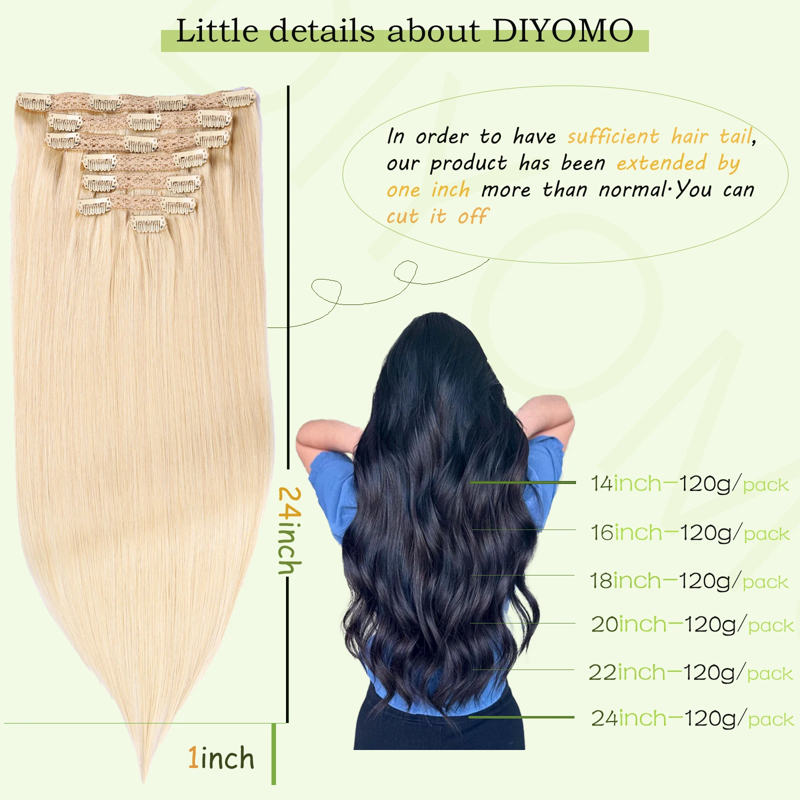 Doğal Siyah Düz PU Klipsli Saç - Seamless Clip In Hair Extensions Human Hair incelemesi ve fiyatı