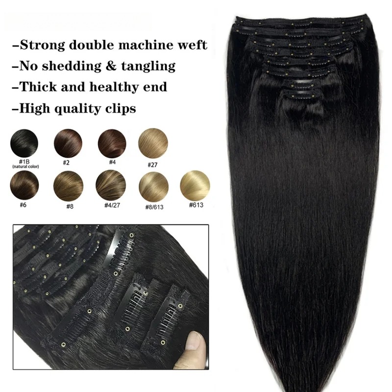 Doğal Düz Klipsli İnsan Saç Uz - Seamless Clip In Hair Extensions Human Hair incelemesi ve fiyatı