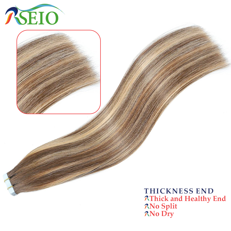 RSEIO düz bant içinde insan sa - Invisible Tape In Extensions Real Hair incelemesi ve fiyatı