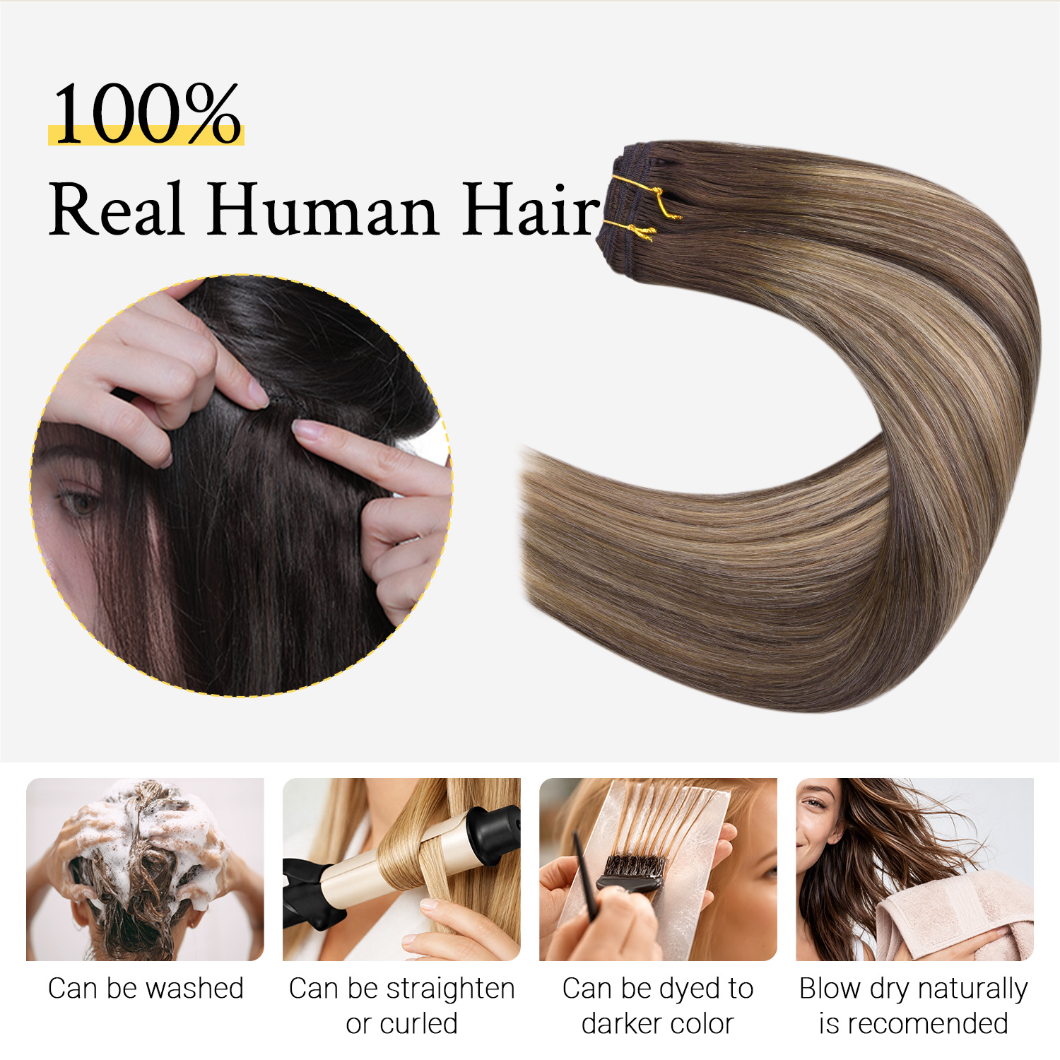 Sunmofavo Klipsli İnsan Saç Uz - Seamless Clip In Hair Extensions Human Hair incelemesi ve fiyatı