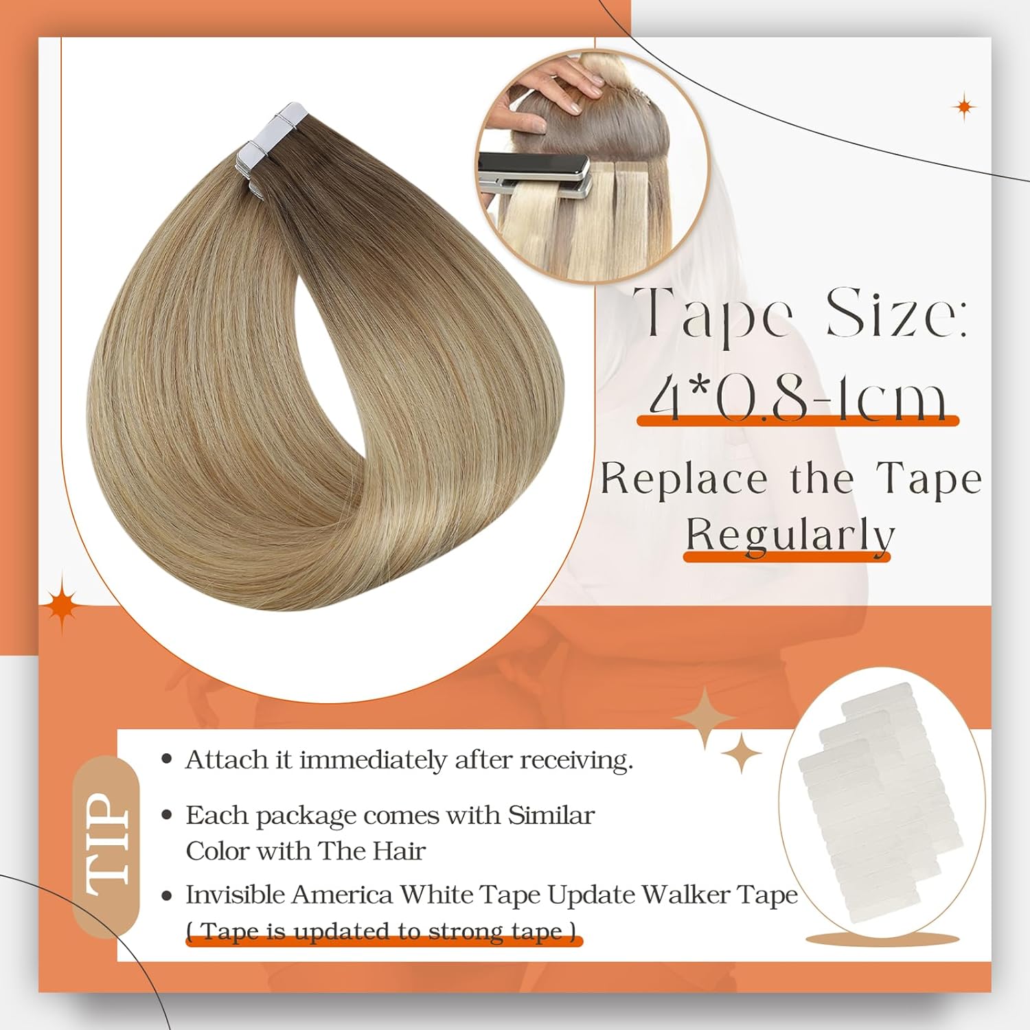 Saç Uzantılarında Tam Parlaklı - Invisible Tape In Extensions Real Hair incelemesi ve fiyatı