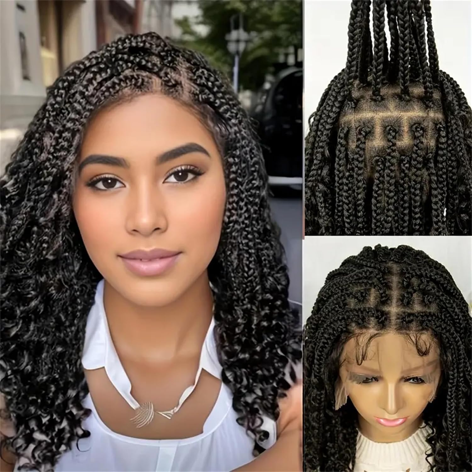 14/16/18 inç Kısa Düğümsüz Kut - Synthetic Braided Wigs For Black Women incelemesi ve fiyatı