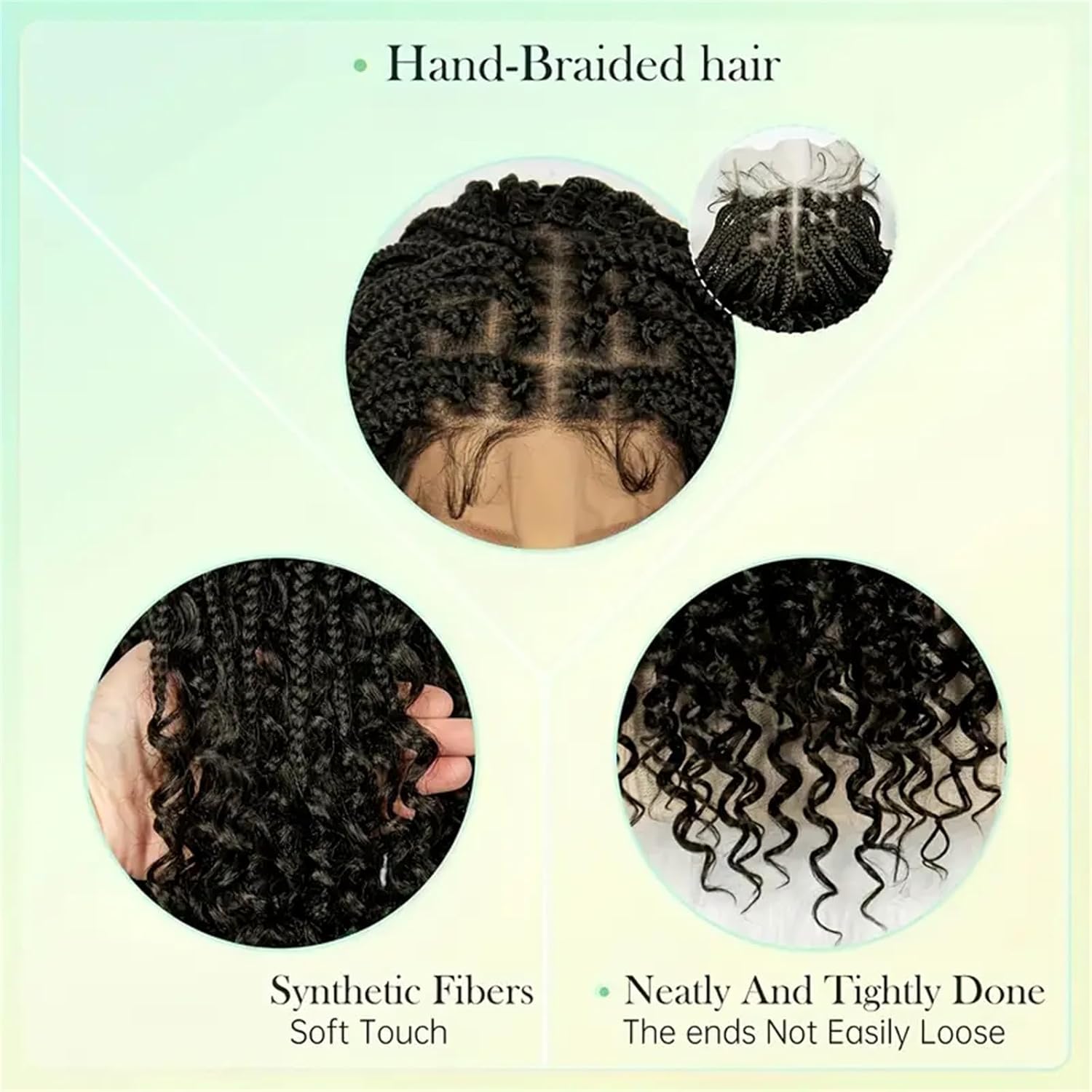 14/16/18 inç Kısa Düğümsüz Kut - Synthetic Braided Wigs For Black Women incelemesi ve fiyatı