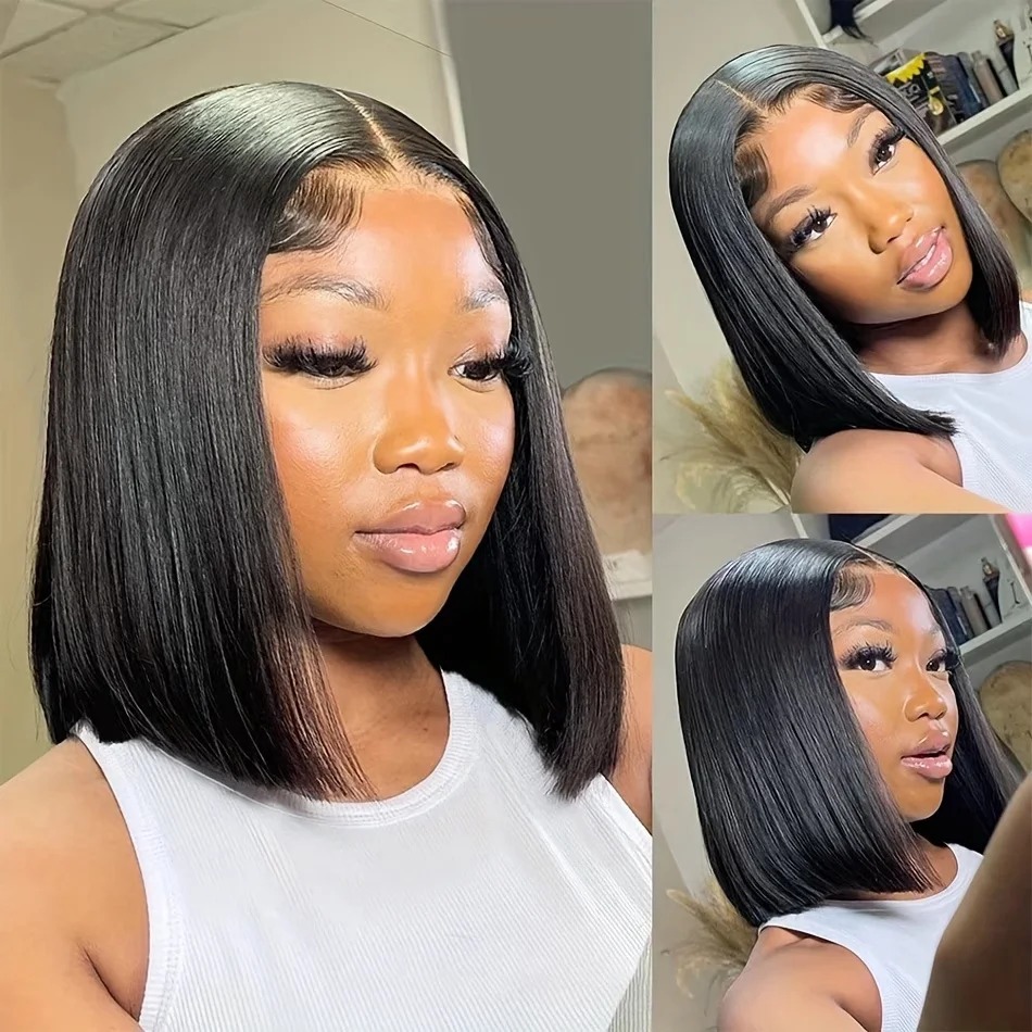 Bob Peruk Gerçek Saç Kısa Düz  - Glueless Wear And Go Human Hair Wig incelemesi ve fiyatı