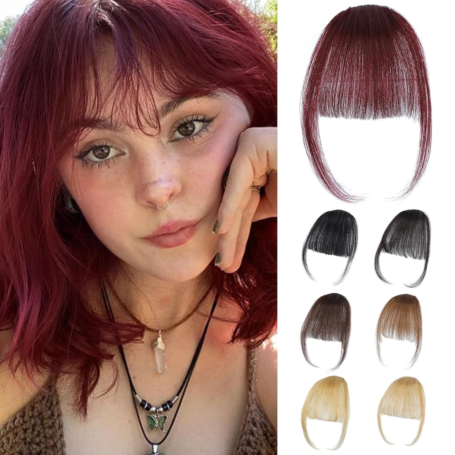 Patlama bordo klip 100% gerçek - Seamless Clip In Hair Extensions Human Hair incelemesi ve fiyatı